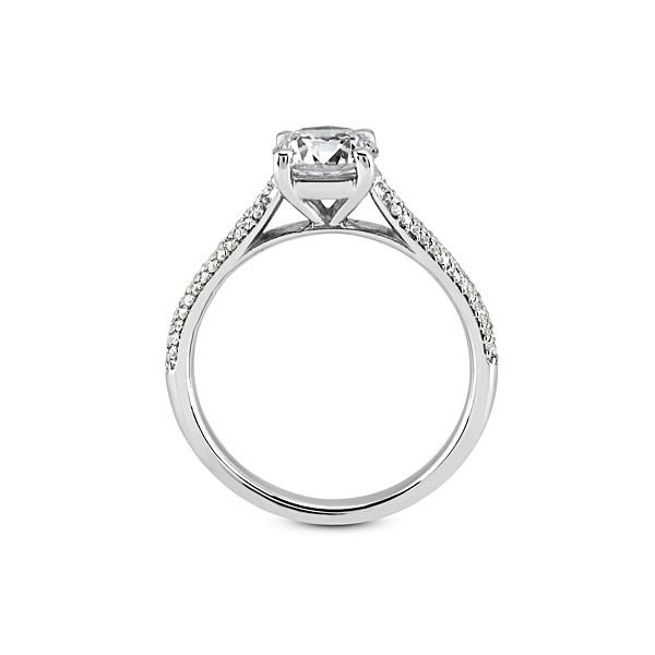 Pave Set Diamond Engagement Ring Image 3 The Ring Austin Round Rock, TX
