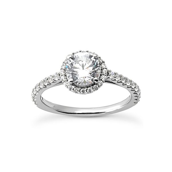 Classic Prong Set Round Halo Engagement Ring The Ring Austin Round Rock, TX