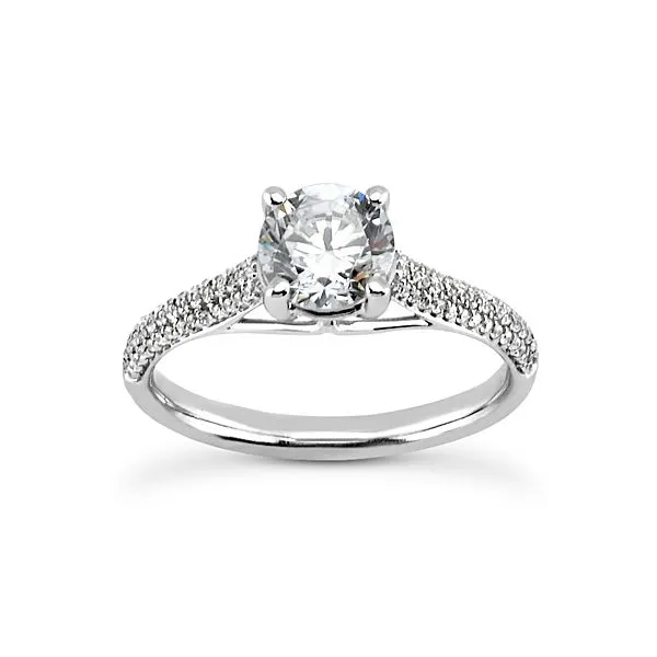 Pave Set Diamond Engagement Ring The Ring Austin Round Rock, TX