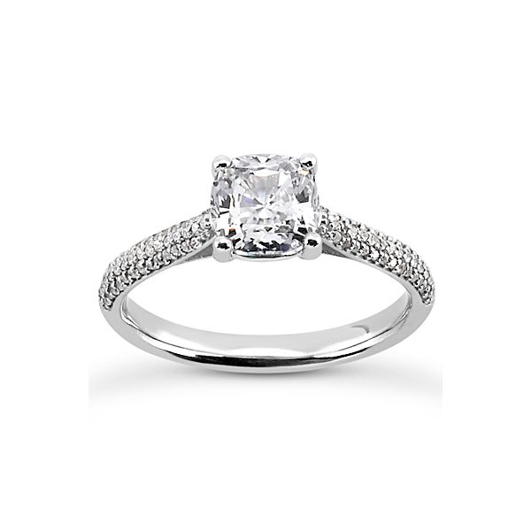 Pave Set Diamond Engagement Ring The Ring Austin Round Rock, TX