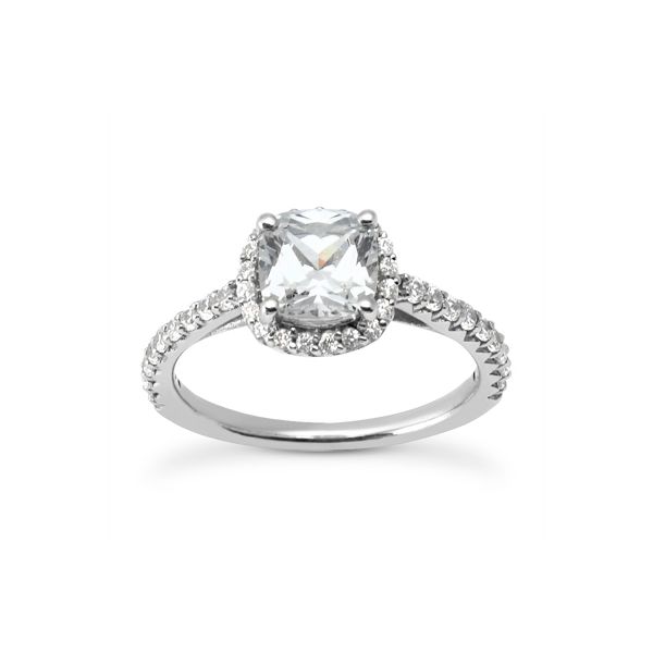 Halo Diamond Engagement Ring The Ring Austin Round Rock, TX