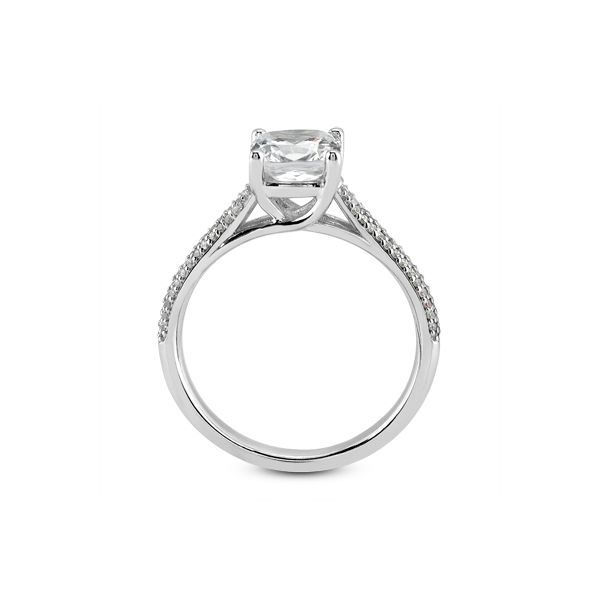 Pave Set Diamond Engagement Ring Image 3 The Ring Austin Round Rock, TX