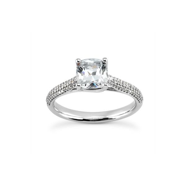 Pave Set Diamond Engagement Ring The Ring Austin Round Rock, TX