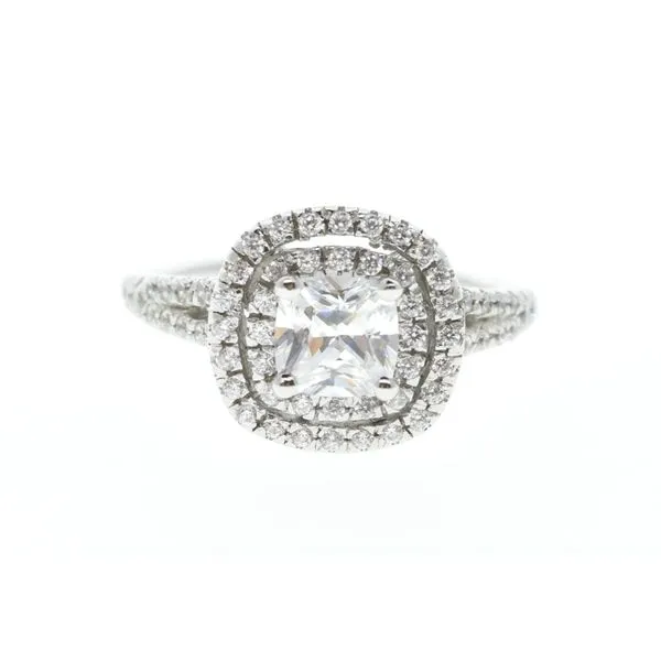 Double Halo Split Shank Diamond Engagement Ring The Ring Austin Round Rock, TX