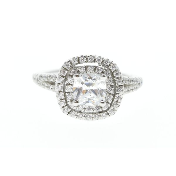 Double Halo Split Shank Diamond Engagement Ring The Ring Austin Round Rock, TX