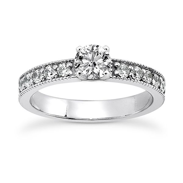 1/3CTW 14K WG Engraved Engagement Ring The Ring Austin Round Rock, TX