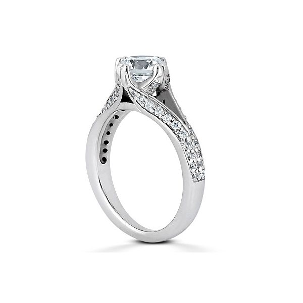 Fancy split shank diamond engagement ring Image 2 The Ring Austin Round Rock, TX