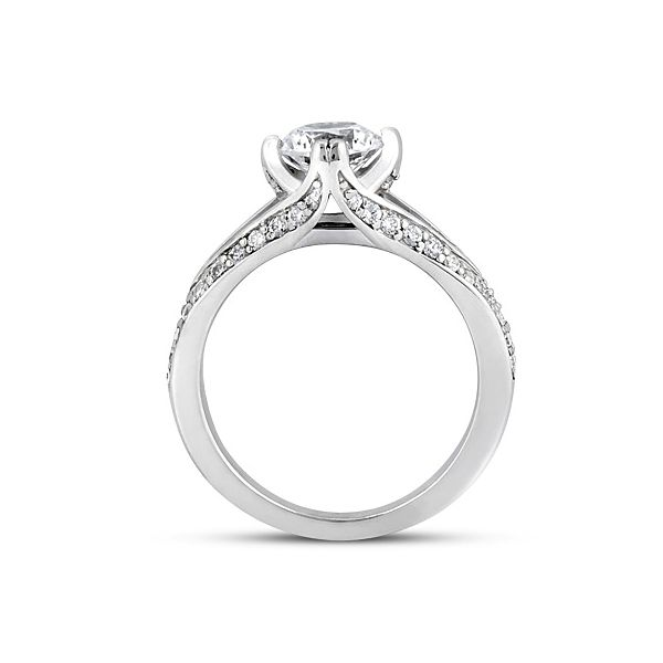 Fancy split shank diamond engagement ring Image 3 The Ring Austin Round Rock, TX