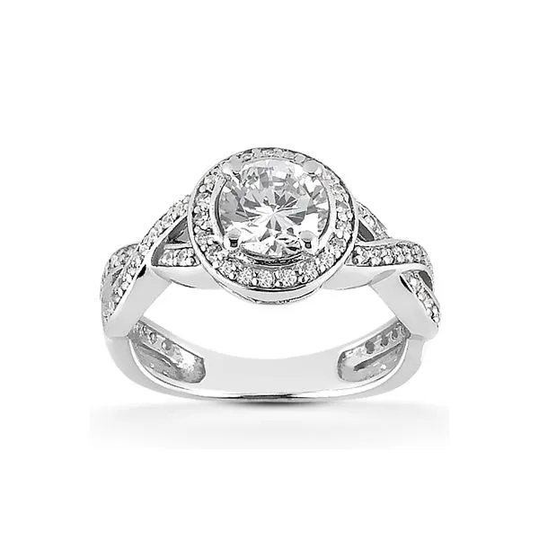 Twist shank round halo engagement ring The Ring Austin Round Rock, TX