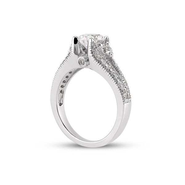 Diamond Semi-Mount Engagement Ring Image 2 The Ring Austin Round Rock, TX