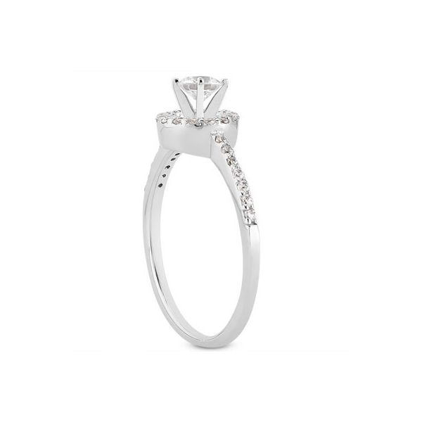 Classic diamond halo engagement ring Image 2 The Ring Austin Round Rock, TX