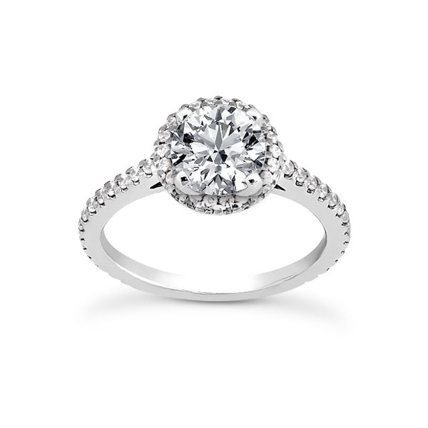 Classic diamond halo engagement ring The Ring Austin Round Rock, TX