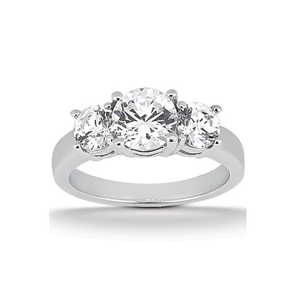 Three Stone Engagement Ring Image 2 The Ring Austin Round Rock, TX