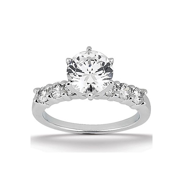 Round Six Stone Prong Engagement Ring The Ring Austin Round Rock, TX