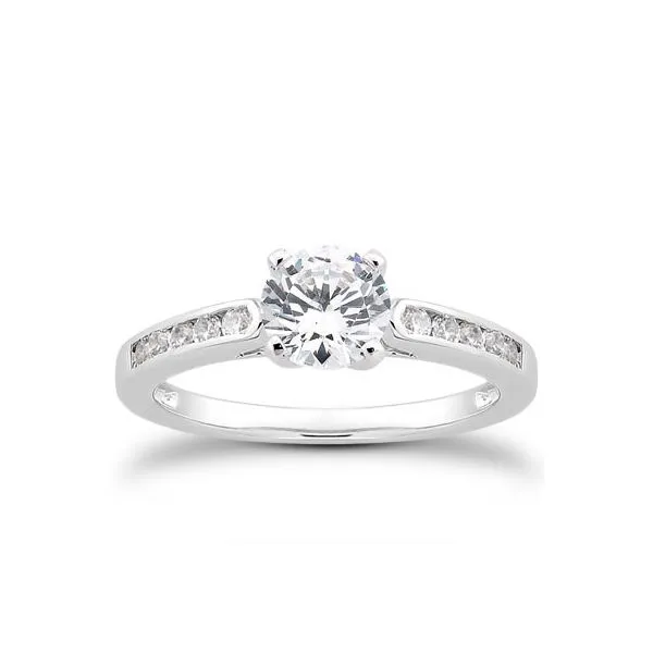 Petite Channel Set Diamond Engagement Ring The Ring Austin Round Rock, TX