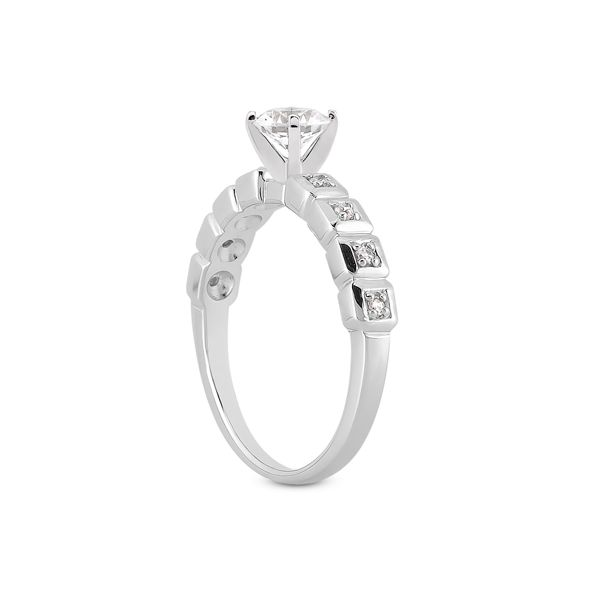 Contemporary Petite Diamond Engagement Ring Image 2 The Ring Austin Round Rock, TX