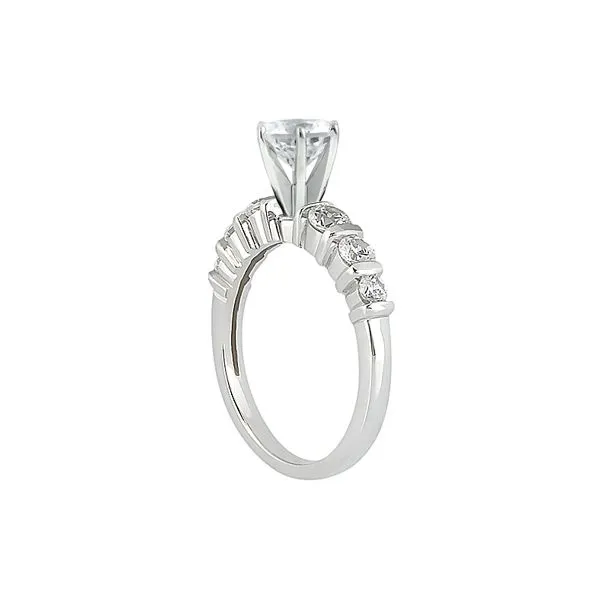 Modern Channel Diamond Engagement Ring Image 2 The Ring Austin Round Rock, TX