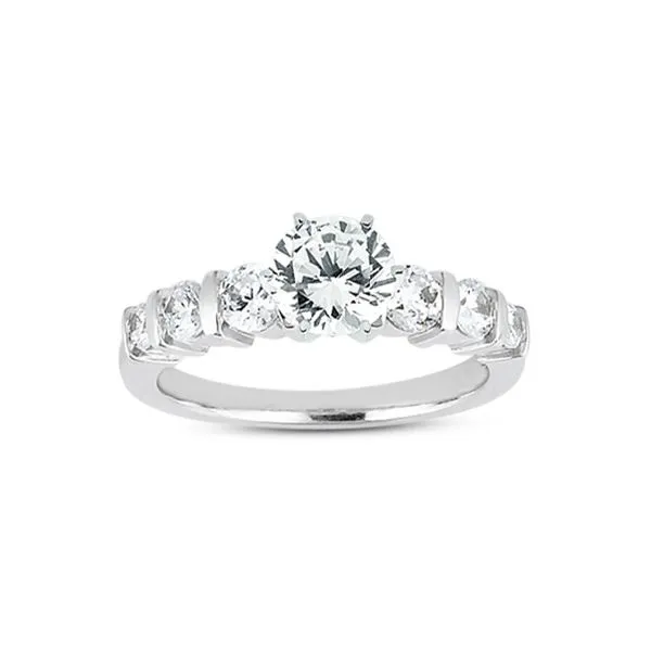 Modern Channel Diamond Engagement Ring The Ring Austin Round Rock, TX