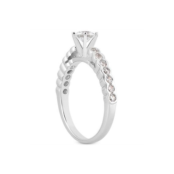 Bezel Set Side Diamond Engagement Ring Image 2 The Ring Austin Round Rock, TX