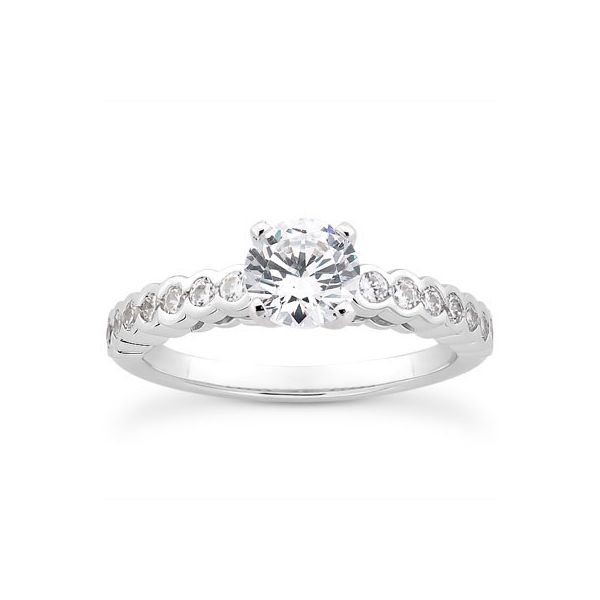 Bezel Set Side Diamond Engagement Ring The Ring Austin Round Rock, TX