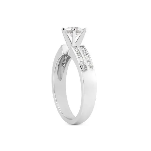 Princess Cut Channel Set Diamond Engagement Ring Image 2 The Ring Austin Round Rock, TX