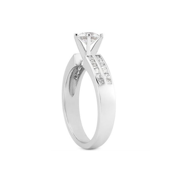 Princess Cut Channel Set Diamond Engagement Ring Image 2 The Ring Austin Round Rock, TX