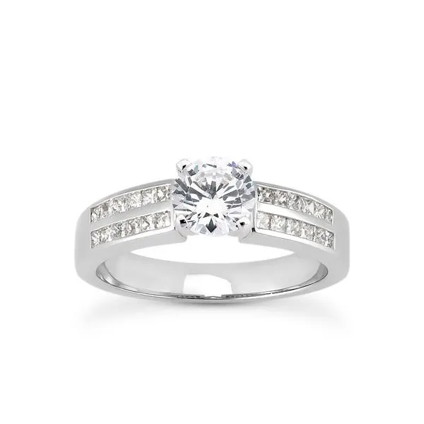 Princess Cut Channel Set Diamond Engagement Ring The Ring Austin Round Rock, TX
