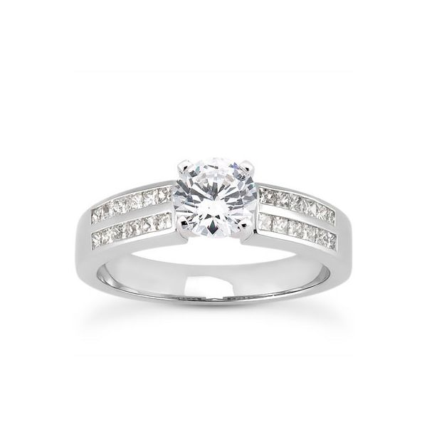 Princess Cut Channel Set Diamond Engagement Ring The Ring Austin Round Rock, TX