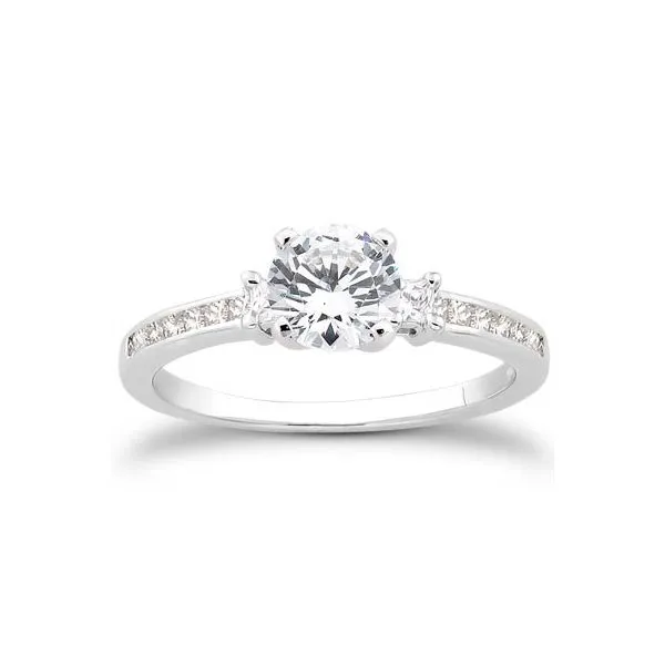 Princess Cut Sides Engagement Ring The Ring Austin Round Rock, TX