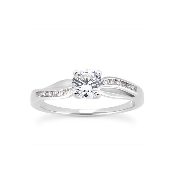 Modern Twist Diamond Engagement Ring The Ring Austin Round Rock, TX