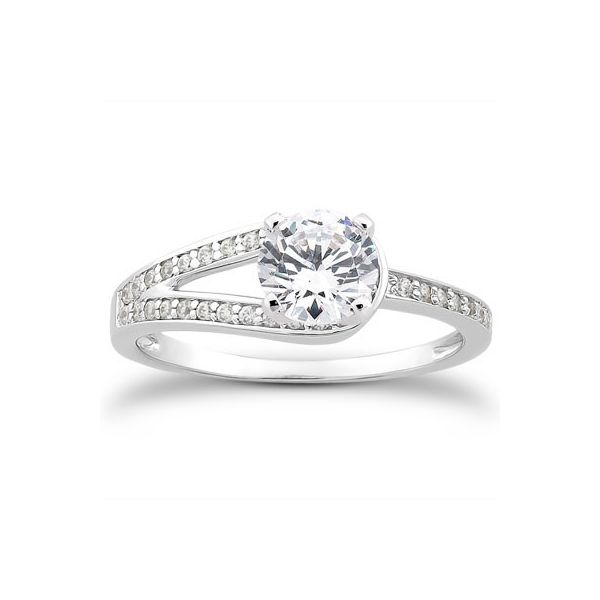 Modern Diamond Engagement Ring The Ring Austin Round Rock, TX