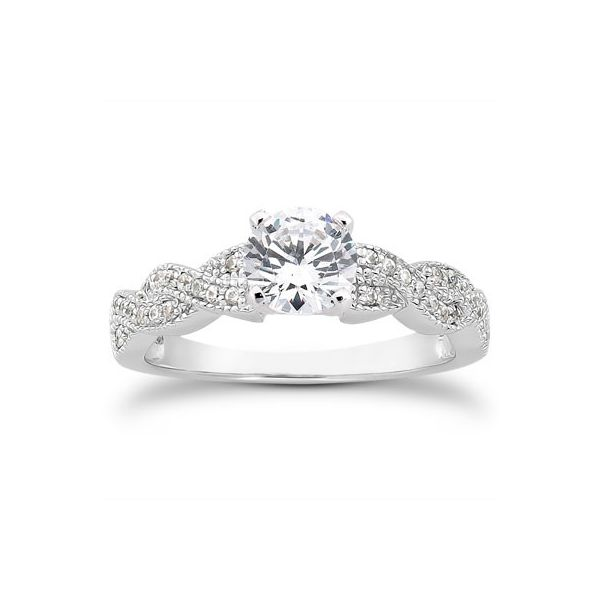 Braided Band Engagement Ring 002-140-00363 14KWRY Round Rock