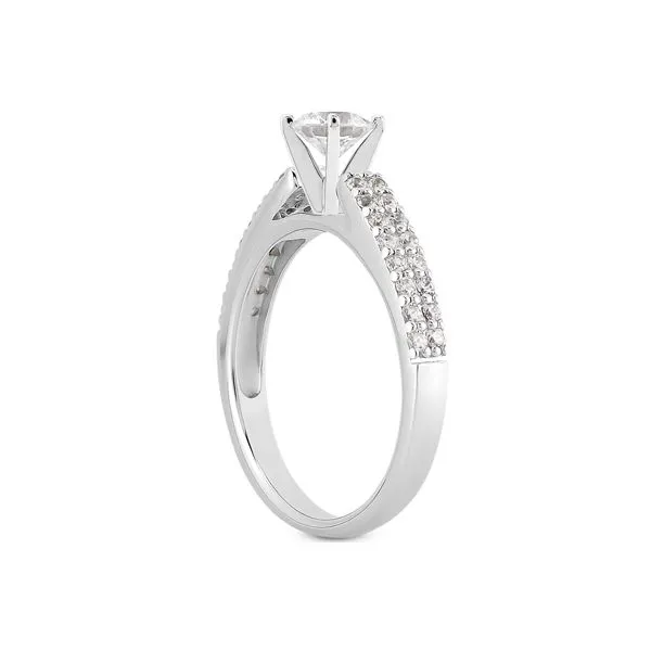 Two Row Diamond Engagement Ring Image 2 The Ring Austin Round Rock, TX