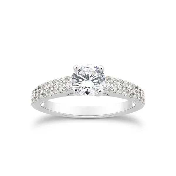 Two Row Diamond Engagement Ring The Ring Austin Round Rock, TX