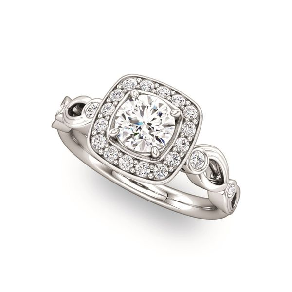 Square Halo Diamond Engagement Ring The Ring Austin Round Rock, TX