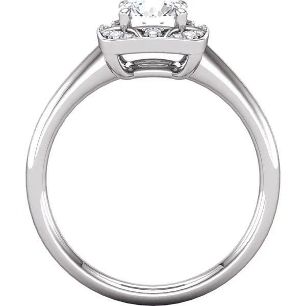 Square Top Diamond Engagement Ring Image 2 The Ring Austin Round Rock, TX