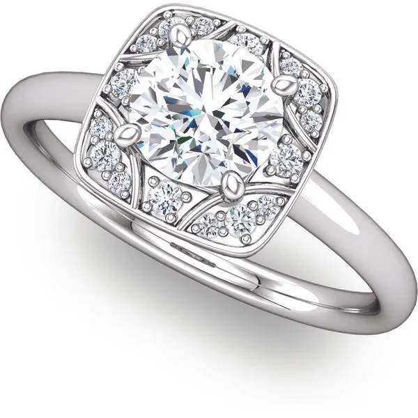 Square Top Diamond Engagement Ring The Ring Austin Round Rock, TX