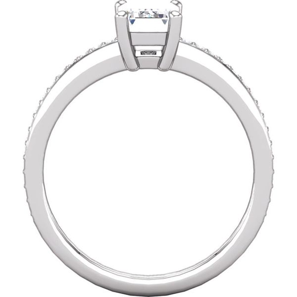 Emerald Center Diamond Engagement Ring Image 2 The Ring Austin Round Rock, TX