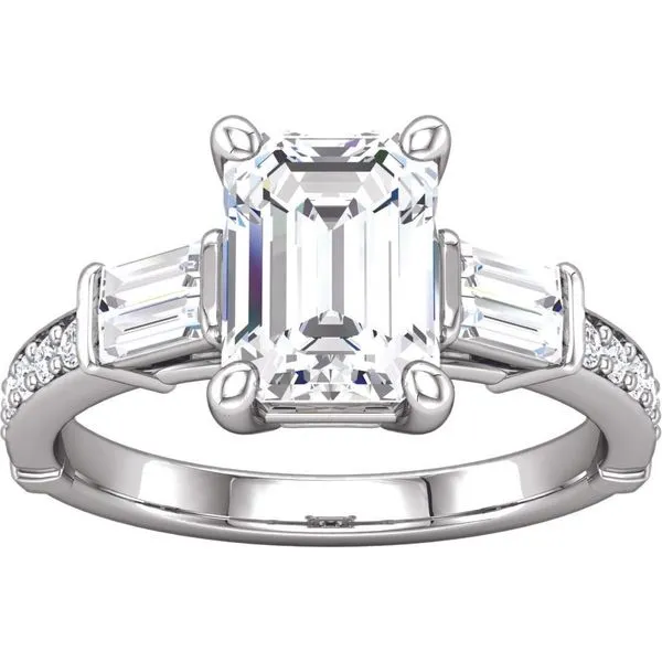 Emerald Cut Diamond Engagement Ring Image 2 The Ring Austin Round Rock, TX