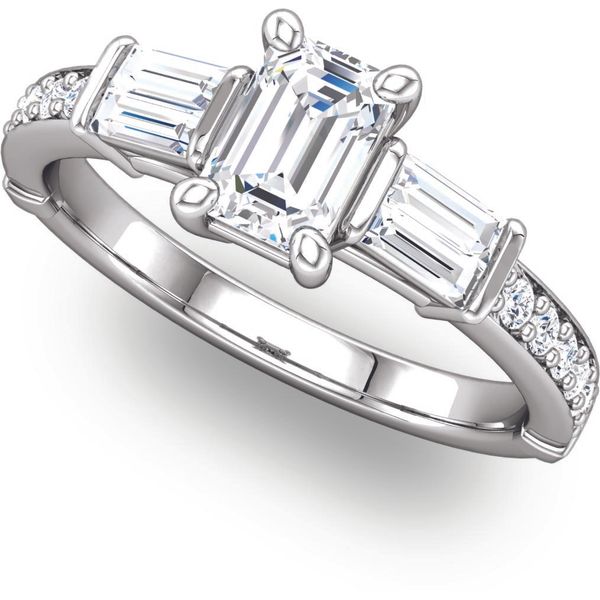 Emerald Cut Diamond Engagement Ring The Ring Austin Round Rock, TX
