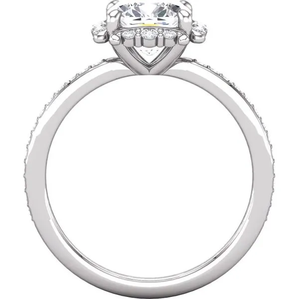 Square Center Accented Engagement Ring Image 3 The Ring Austin Round Rock, TX