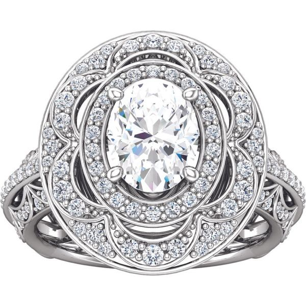 Antique Style Double Halo Engagement Ring Image 2 The Ring Austin Round Rock, TX