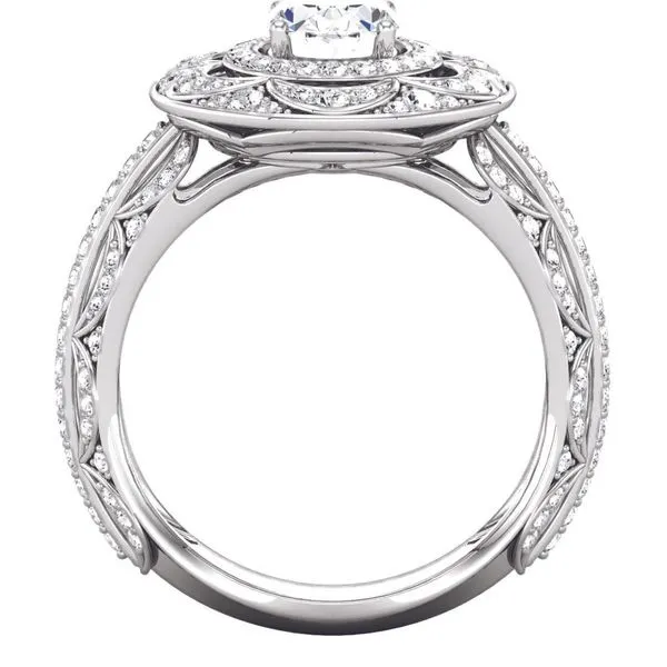 Antique Style Double Halo Engagement Ring Image 3 The Ring Austin Round Rock, TX