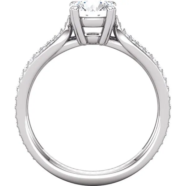 White Gold Split Shank Diamond Engagement Ring Image 3 The Ring Austin Round Rock, TX