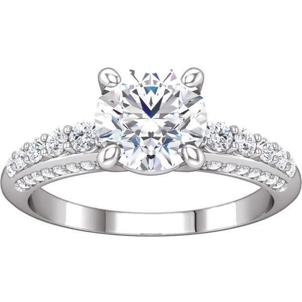 3/8 ctw Side Accents Engagement Ring Image 2 The Ring Austin Round Rock, TX
