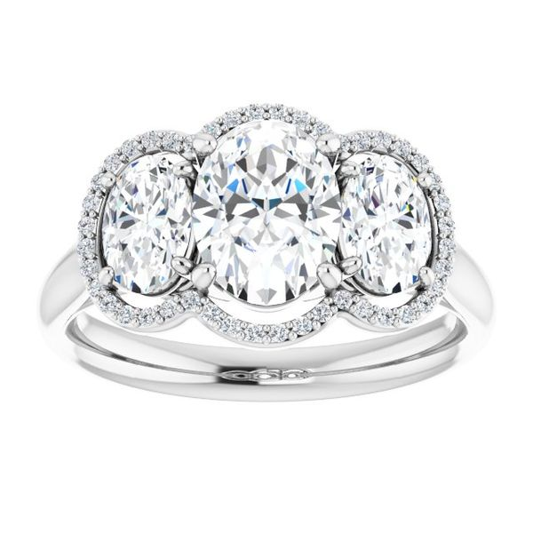 Oval Three Stone Style Engagement Ring The Ring Austin Round Rock, TX