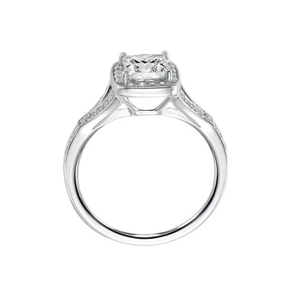 Square Halo Split Shank Engagement Ring Image 3 The Ring Austin Round Rock, TX