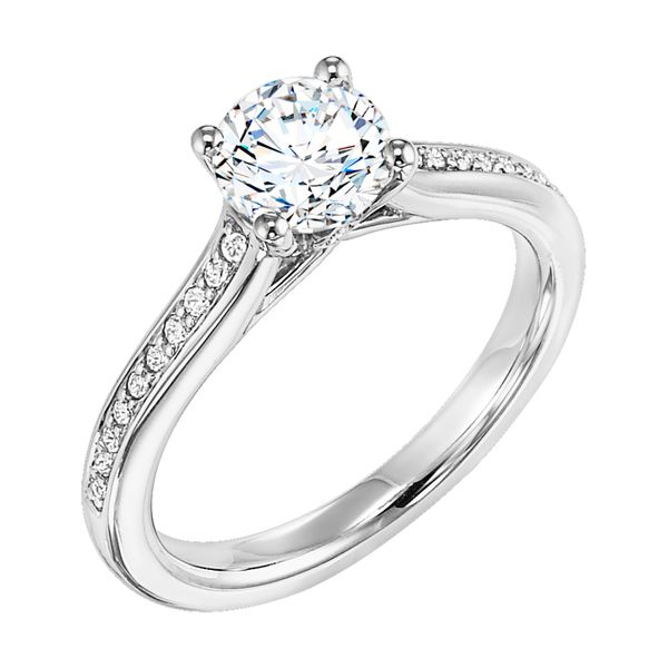 Trellis Crown with Peek-a-Boo Diamond Engagement Ring The Ring Austin Round Rock, TX