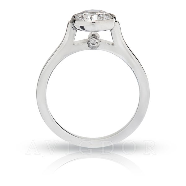 Bezel Set Peek-a-Boo diamond Engagement Ring Image 3 The Ring Austin Round Rock, TX