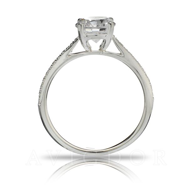 14k White Gold Diamond Engagement Ring Image 2 The Ring Austin Round Rock, TX